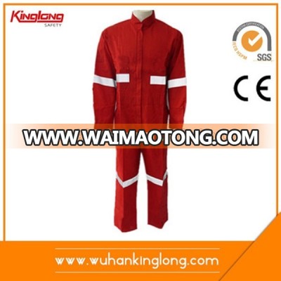 New products hot design red flame resistant firefighter coveralls with reflective tape